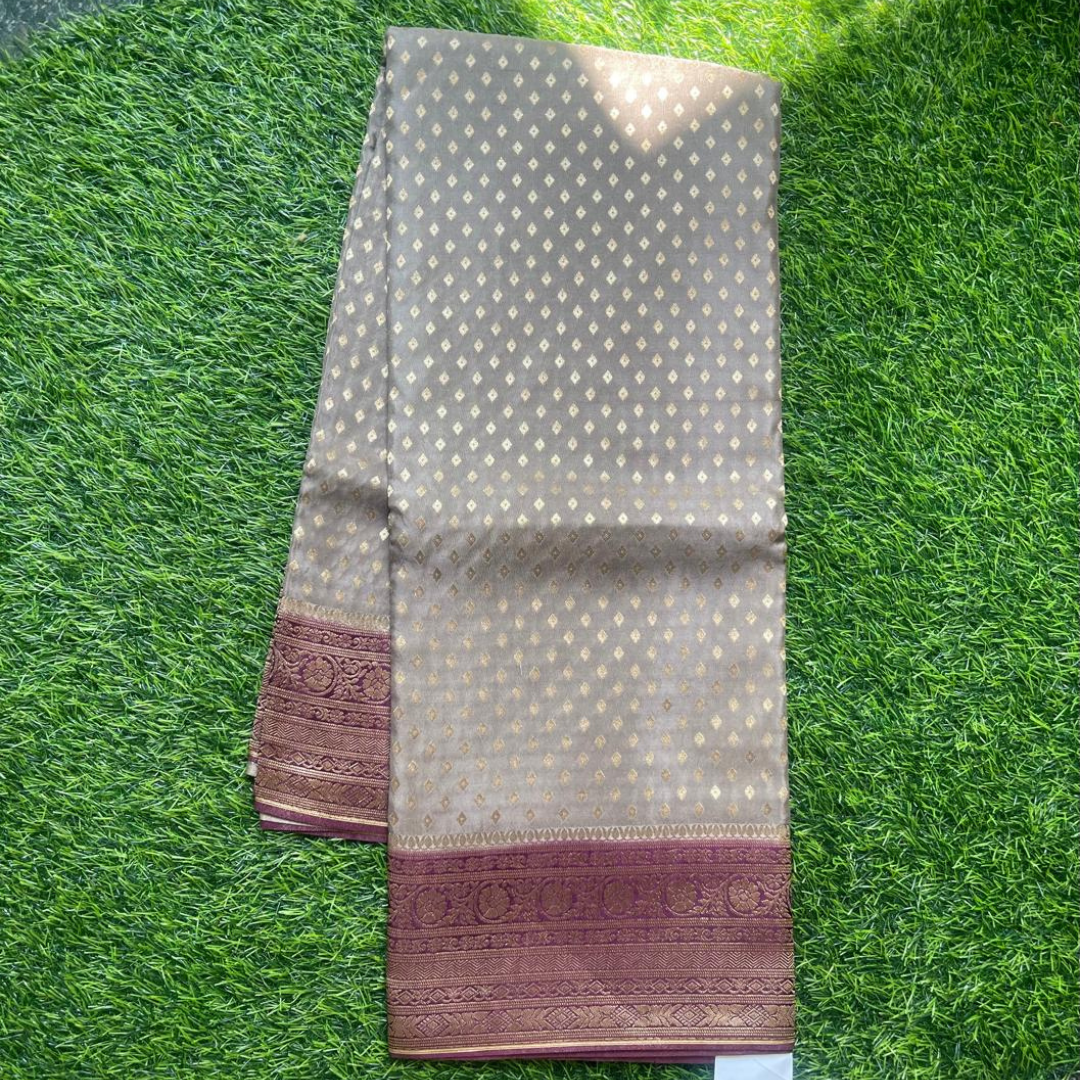 Banarasi Crepe Silk Saree with Rich Zari Work