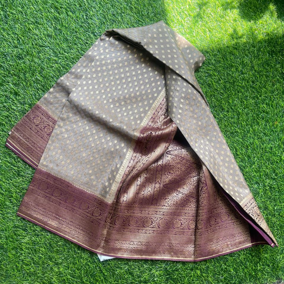 Banarasi Crepe Silk Saree with Rich Zari Work