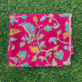 Pink Kalamkari Pure Crape Blouse Material 1 Meter