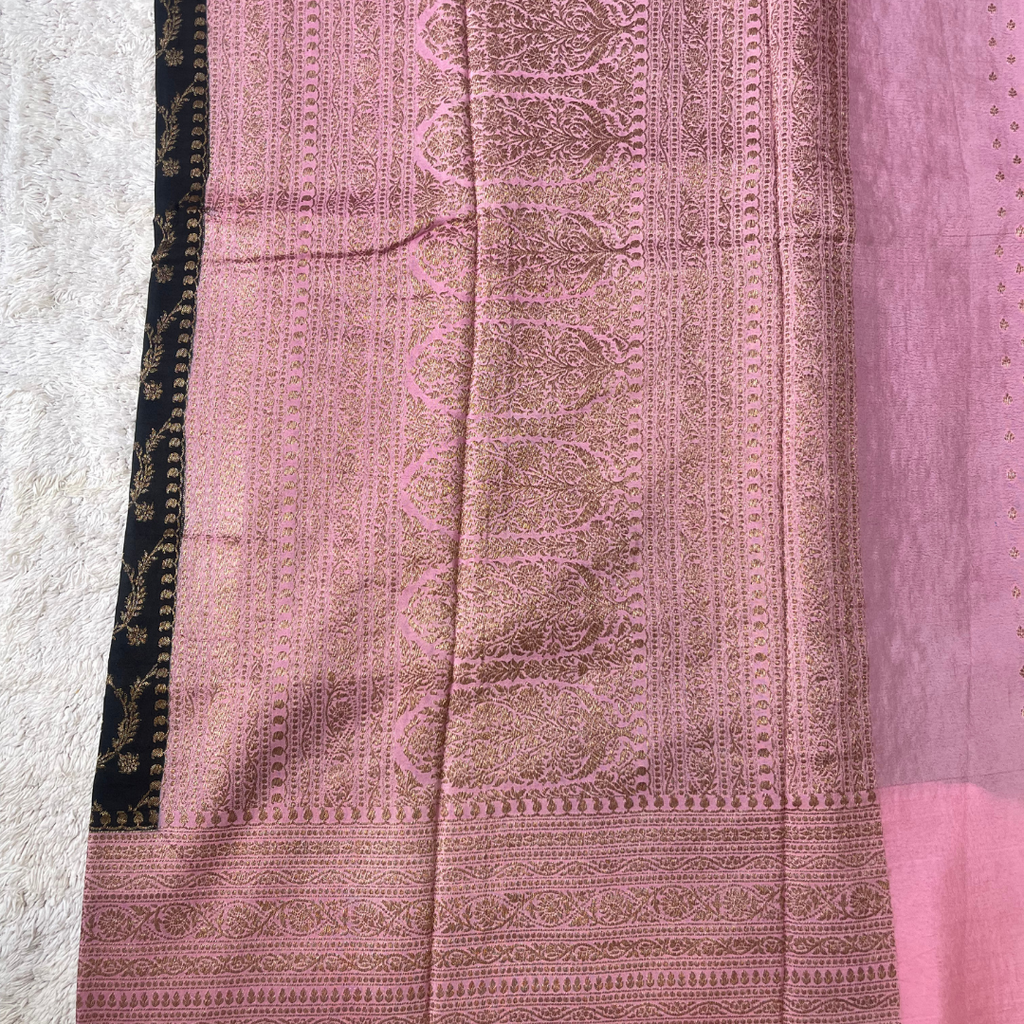 Pure Banarasi Crepe Silk Saree with Traditional Zari Weaving | Lightweight Festival & Wedding Saree