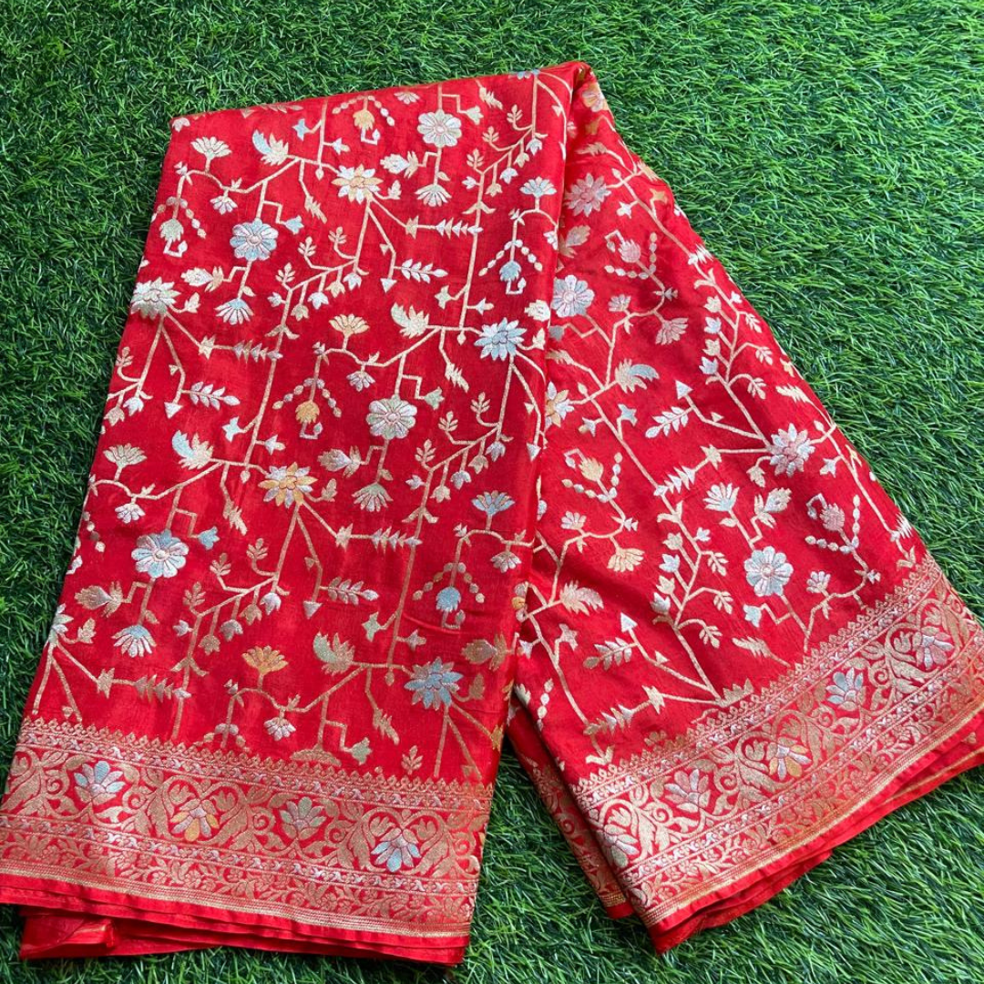 Elegant Munga Crepe Silk Saree with Designer Border