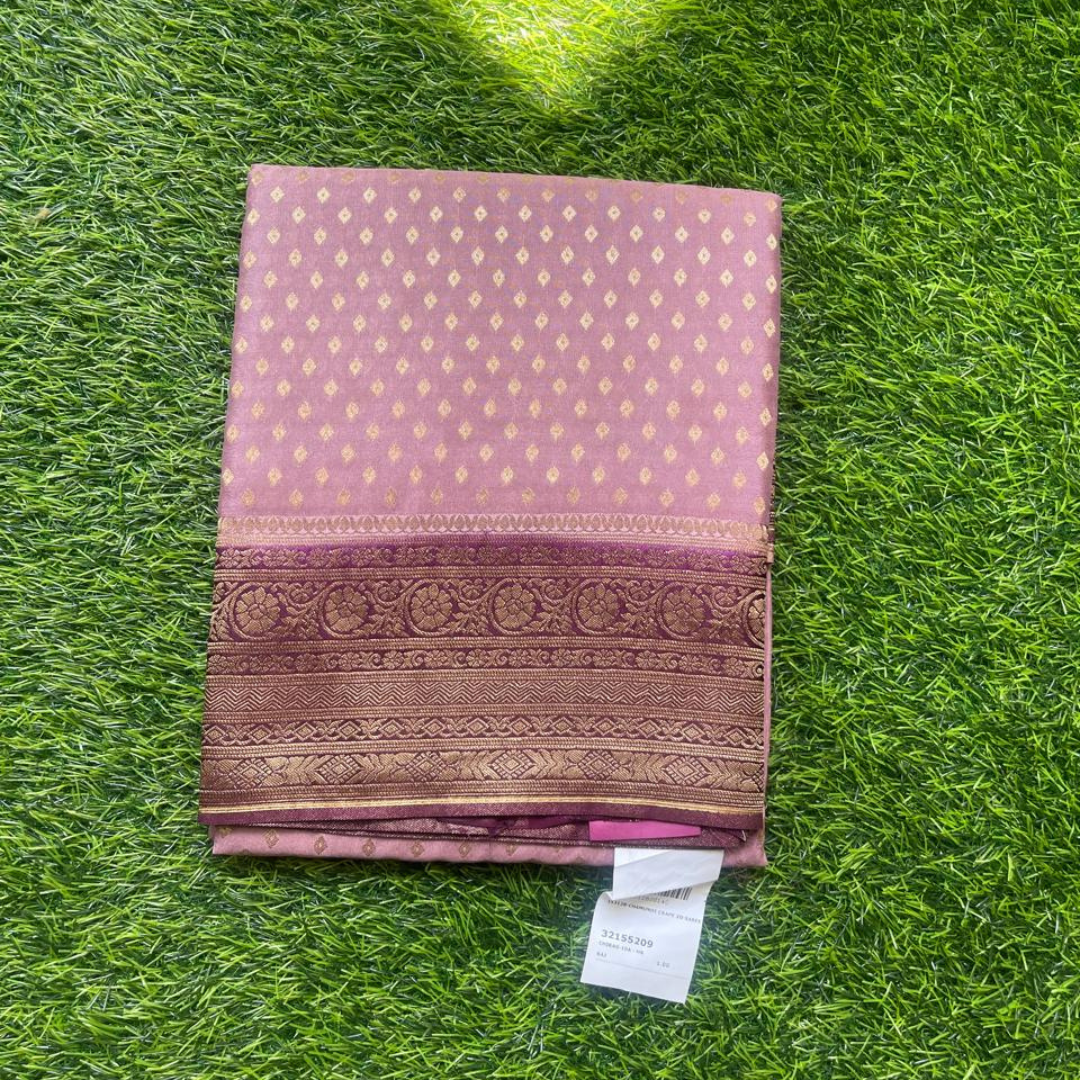 Banarasi Crepe Silk Saree with Rich Zari Work
