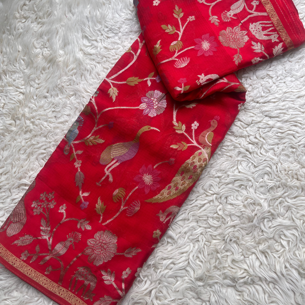Authentic Manipuri Saree with Bird & Animal Woven Motifs | Lightweight Handwoven Festival & Wedding Saree