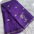 Manipuri Purple Saree with gold embroidery