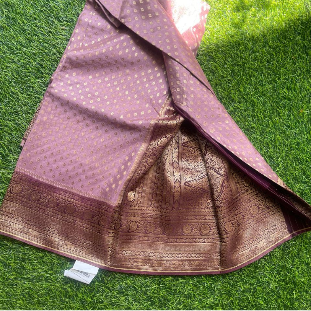 Banarasi Crepe Silk Saree with Rich Zari Work
