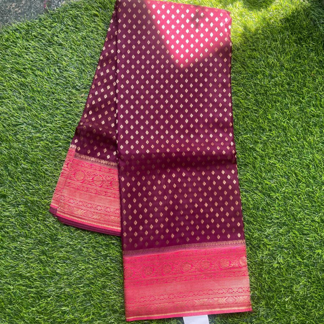 Banarasi Crepe Silk Saree with Rich Zari Work