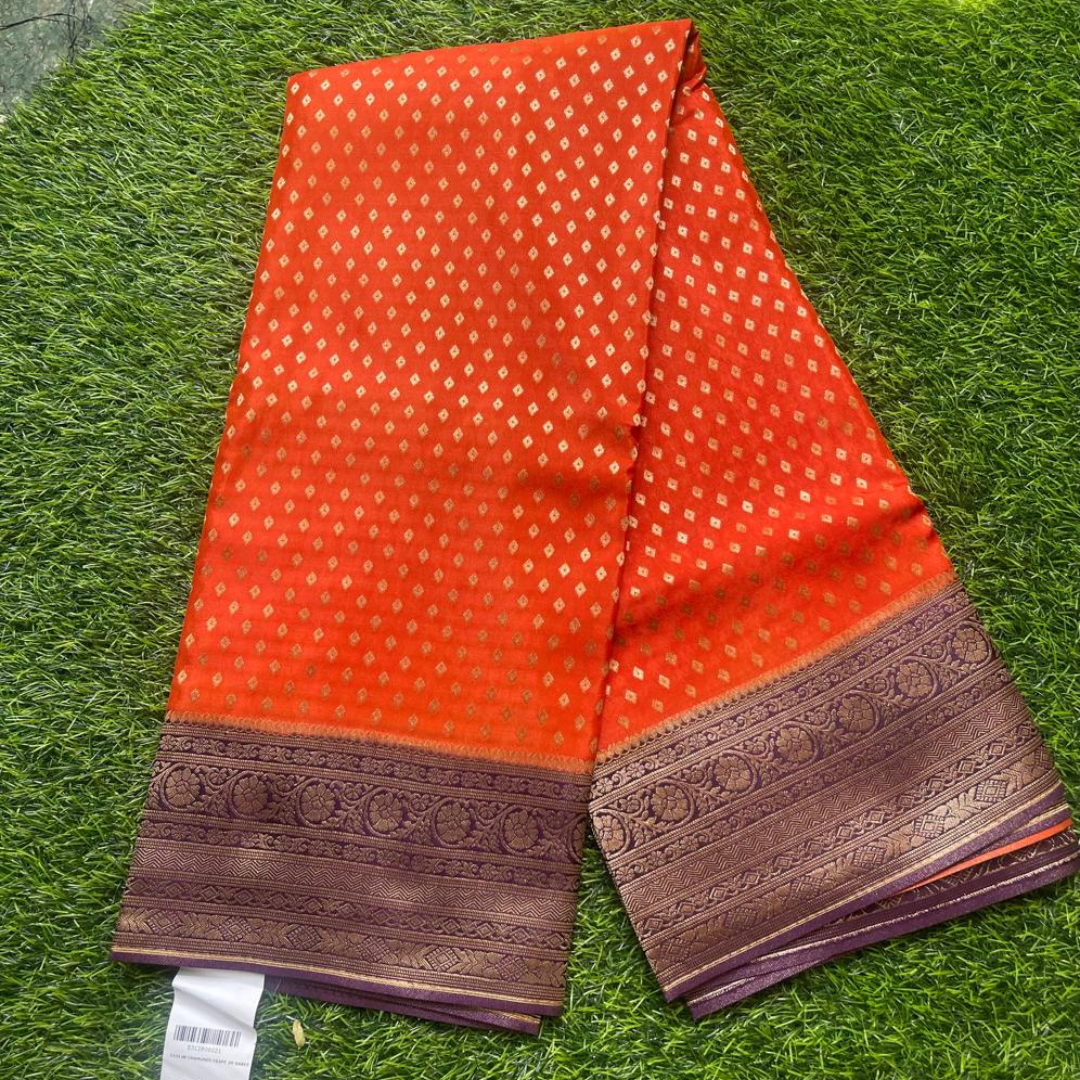 Banarasi Crepe Silk Saree with Rich Zari Work