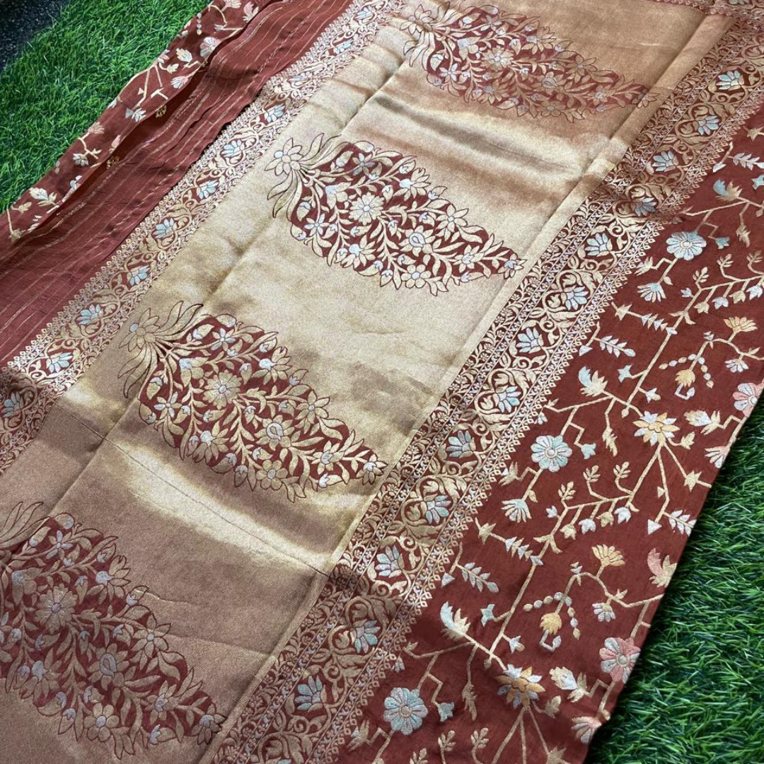 Elegant Munga Crepe Silk Saree with Designer Border