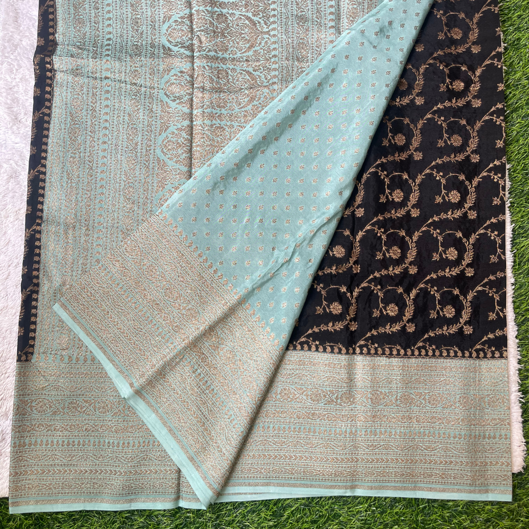 Pure Banarasi Crepe Silk Saree with Traditional Zari Weaving | Lightweight Festival & Wedding Saree