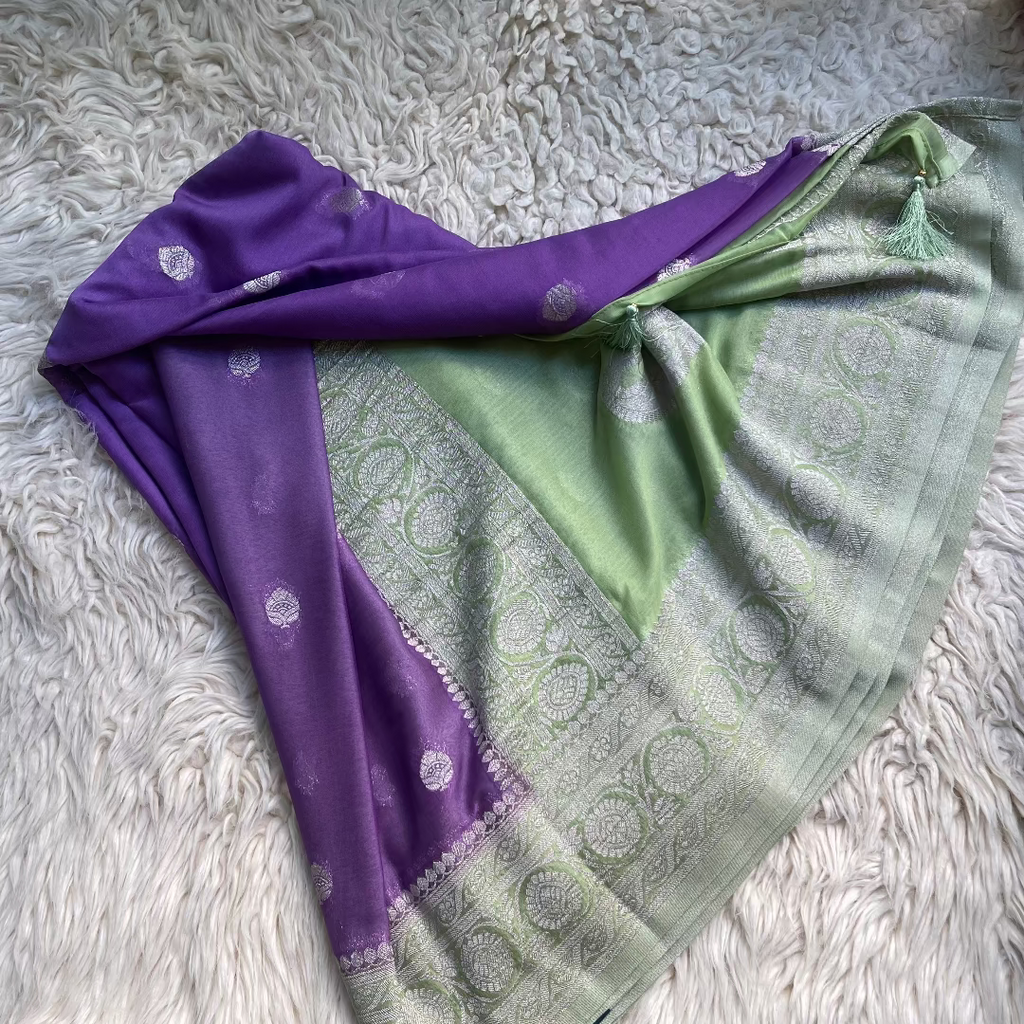 Pure Chiffon Saree With Matching Color Borders