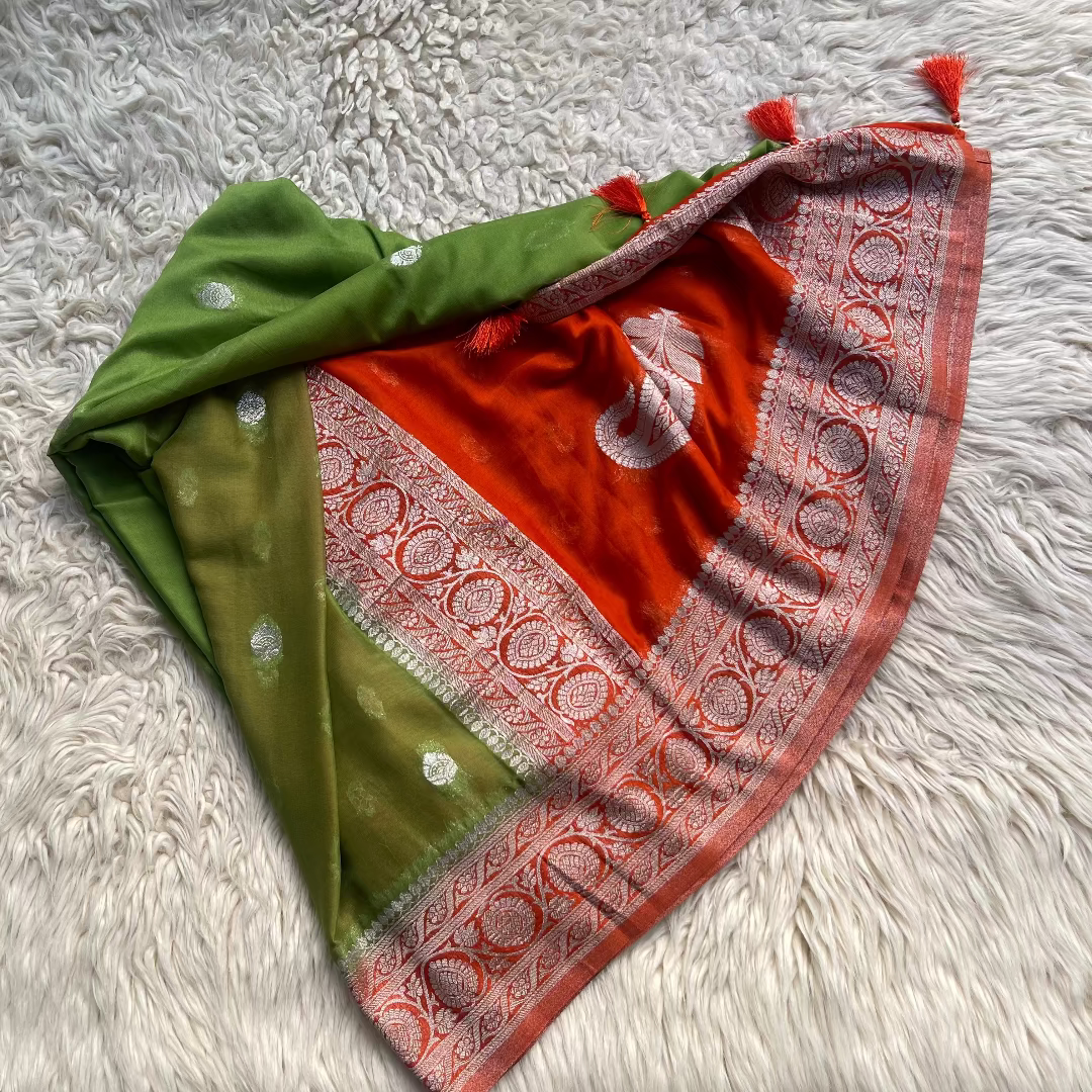 Pure Chiffon Saree With Matching Color Borders
