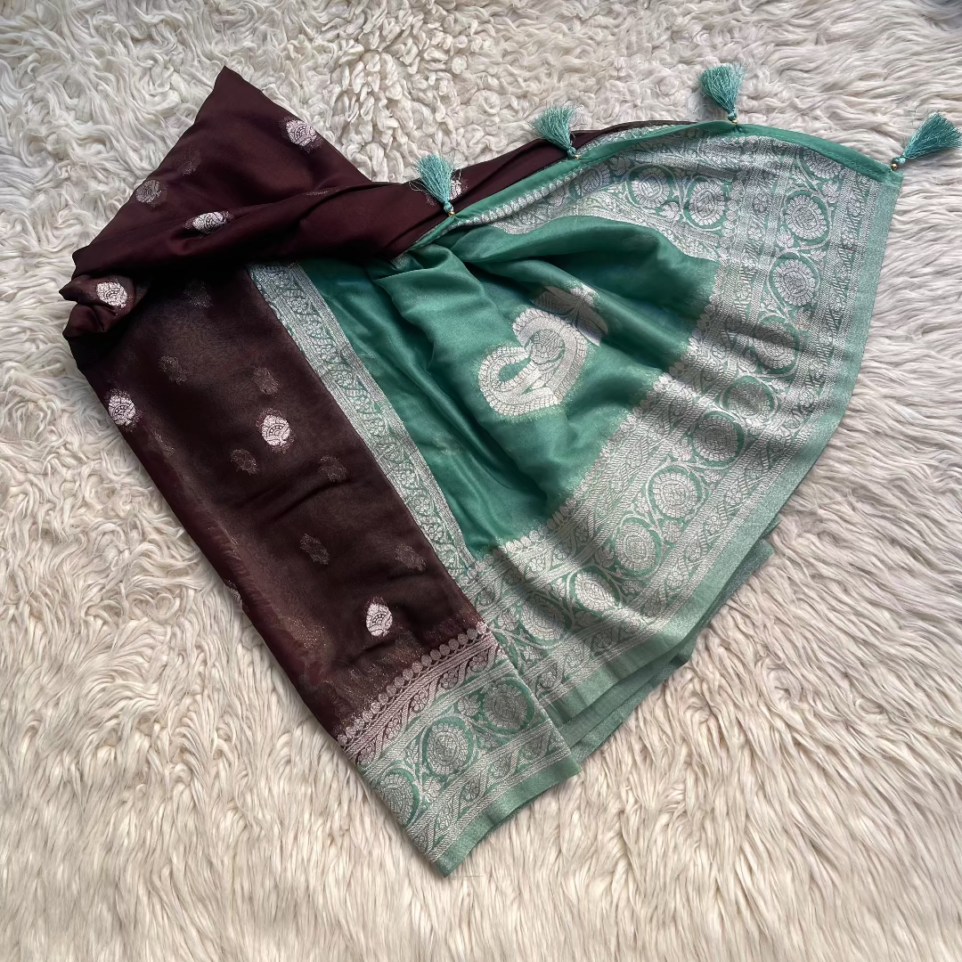 Pure Chiffon Saree With Matching Color Borders