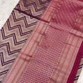 Brocade Majenta Colour Saree In Zig-Zig Pattern With Rich Pallu In Wedding Collections