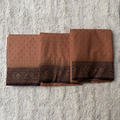Crape Butta Banarasi Georget Peach With Purple Contrast Colour Saree