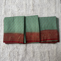 Crape Butta Banarasi Geogrt Seagreen With Red Contrast Colour Saree