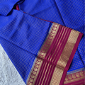 Pure Crape Mysore Silk Saree With Mango Bentex Checks Pattern 4