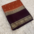Semi Mysore Silk Saree In Mango Bentex Border