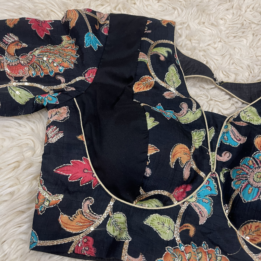 Black Kalmakari Blouse Ready Blouse