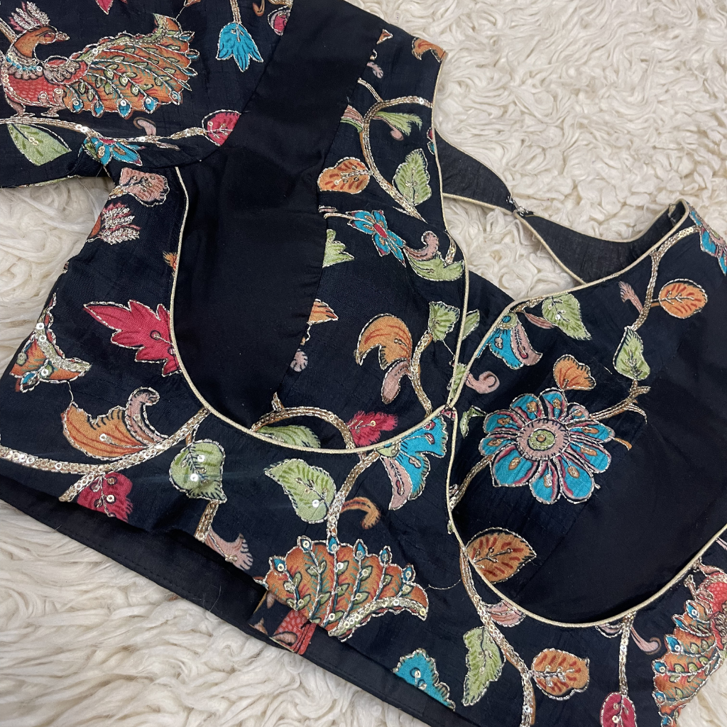 Black Kalmakari Blouse Ready Blouse