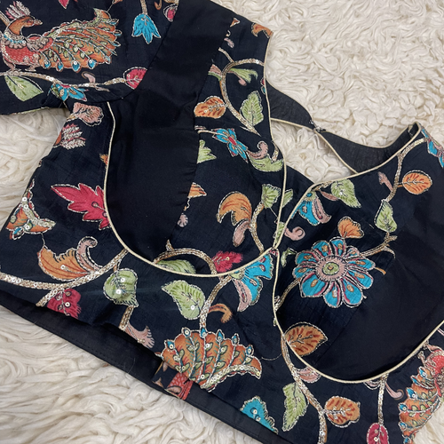 Black Kalmakari Blouse Ready Blouse