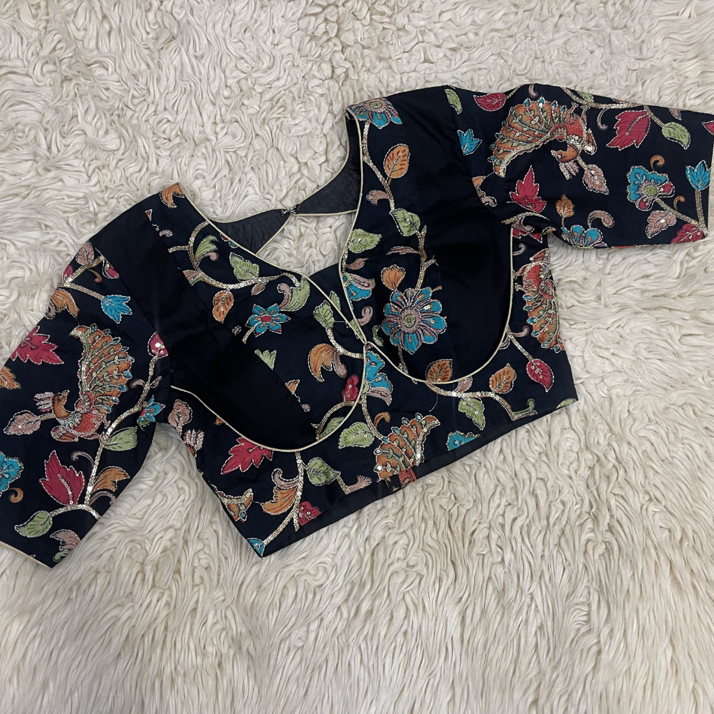 Black Kalmakari Blouse Ready Blouse