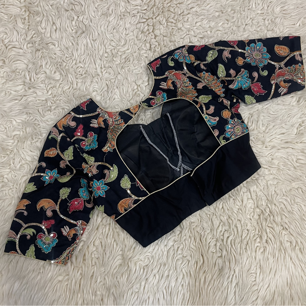Black Kalmakari Blouse Ready Blouse