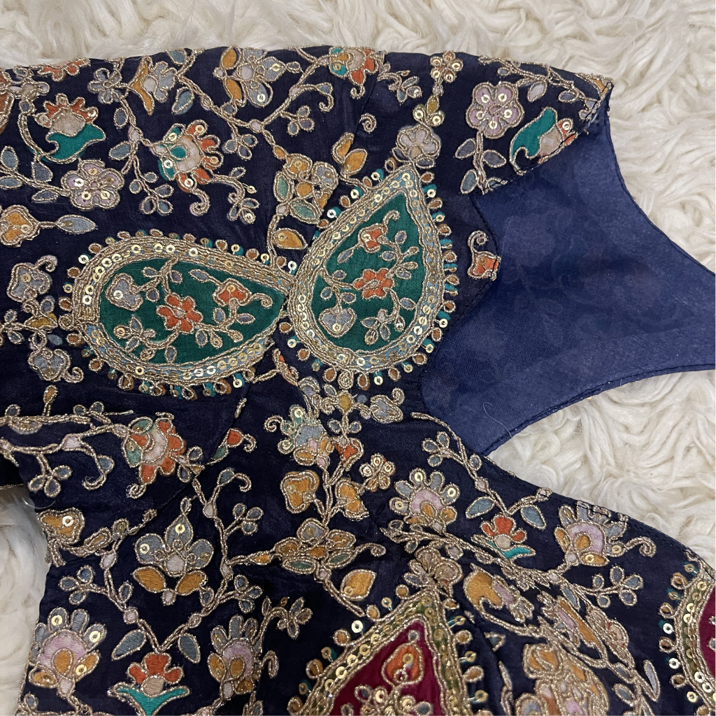 Navi Blue Designer Ready Blouse