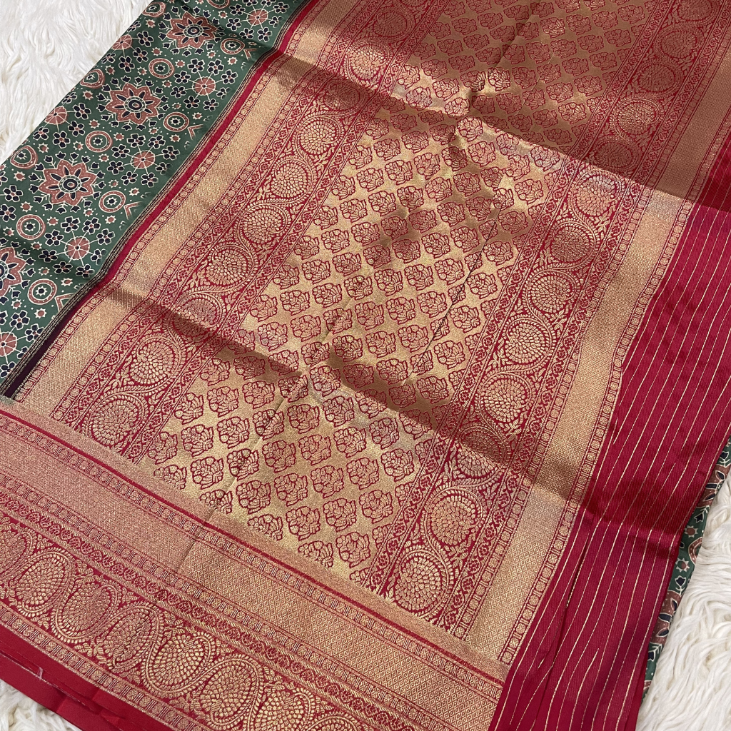 Ajarakh Modal Silk Saree