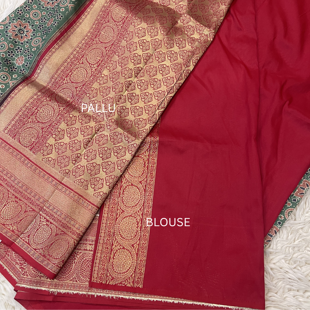 Ajarakh Modal Silk Saree