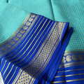 Pure Crape Mysore Silk Saree With Mango Bentex Checks Pattern 2