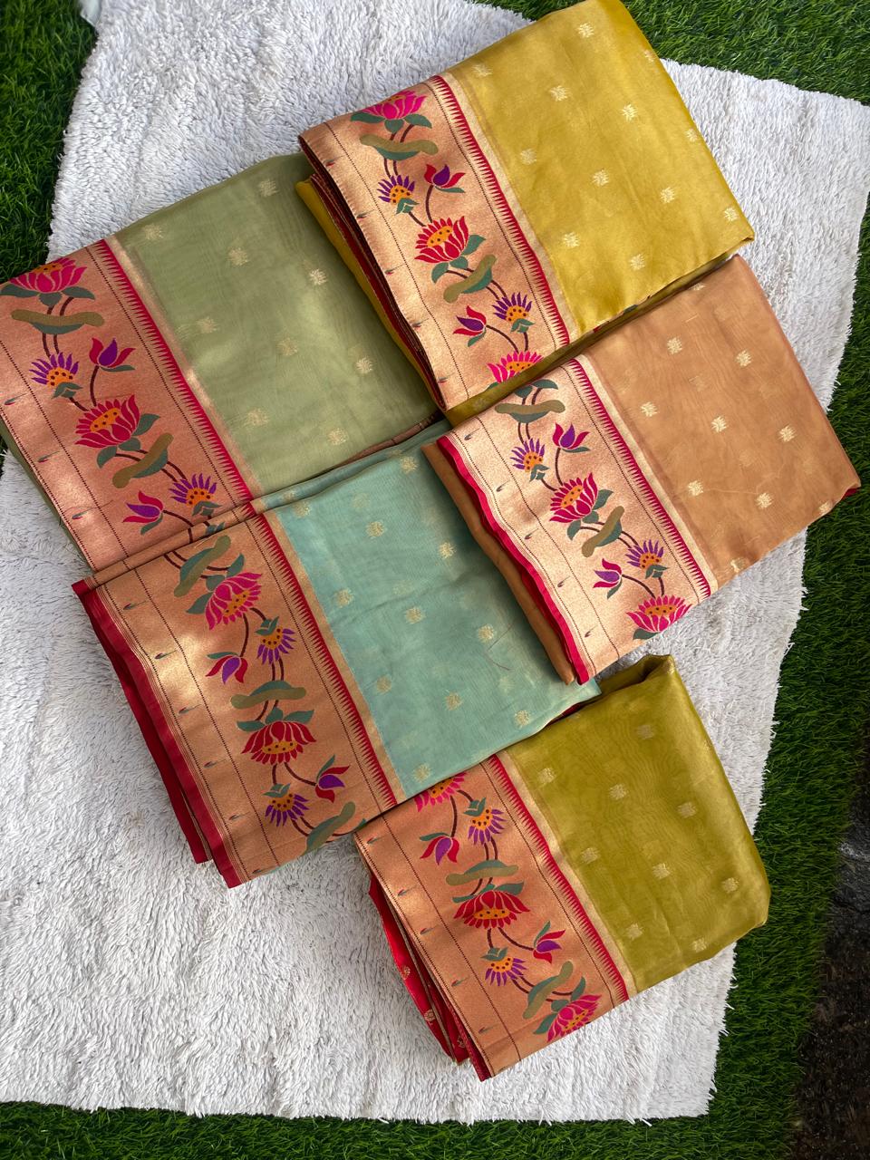 Pure Tissue Saree With Paithani Pallu And Border