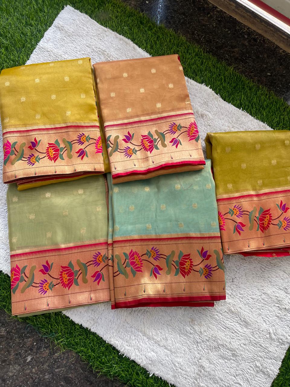 Pure Tissue Saree With Paithani Pallu And Border