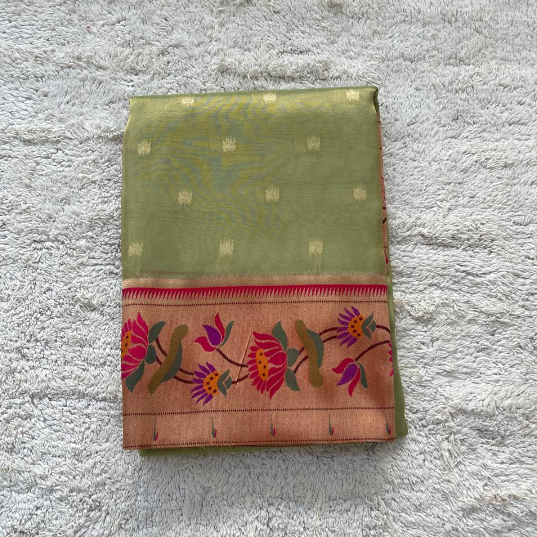 Pure Tissue Saree With Paithani Pallu And Border