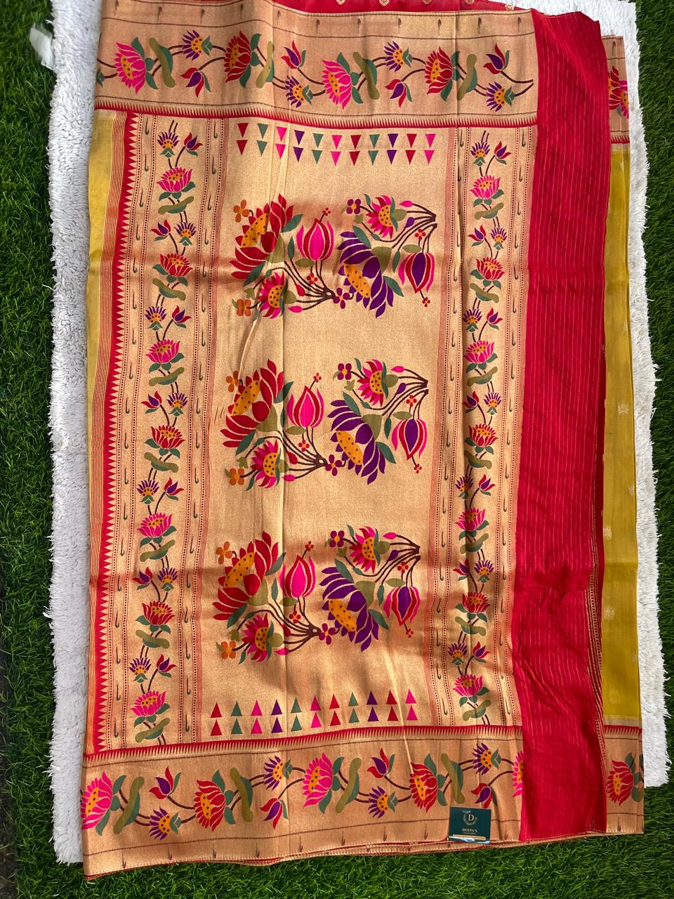 Pure Tissue Saree With Paithani Pallu And Border