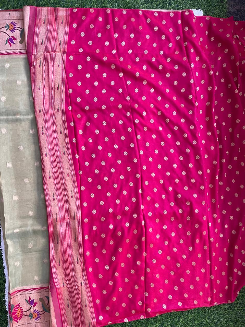 Pure Tissue Saree With Paithani Pallu And Border