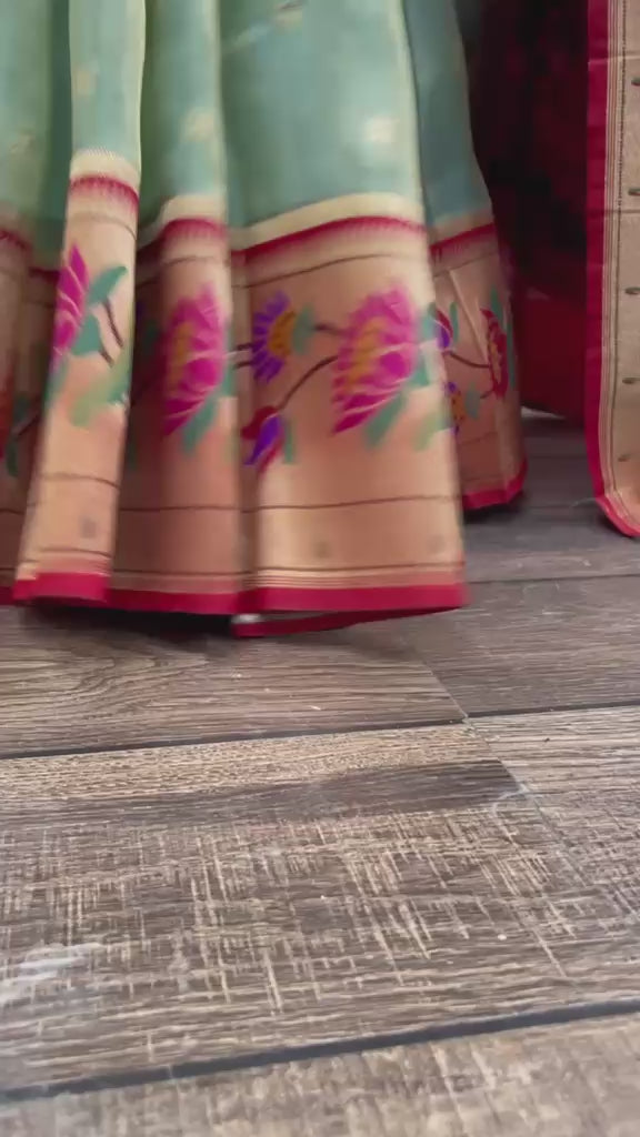 Pure Tissue Saree With Paithani Pallu And Border